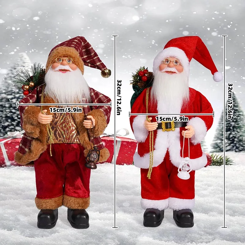 Deluxe Standing Santa Claus Figurines